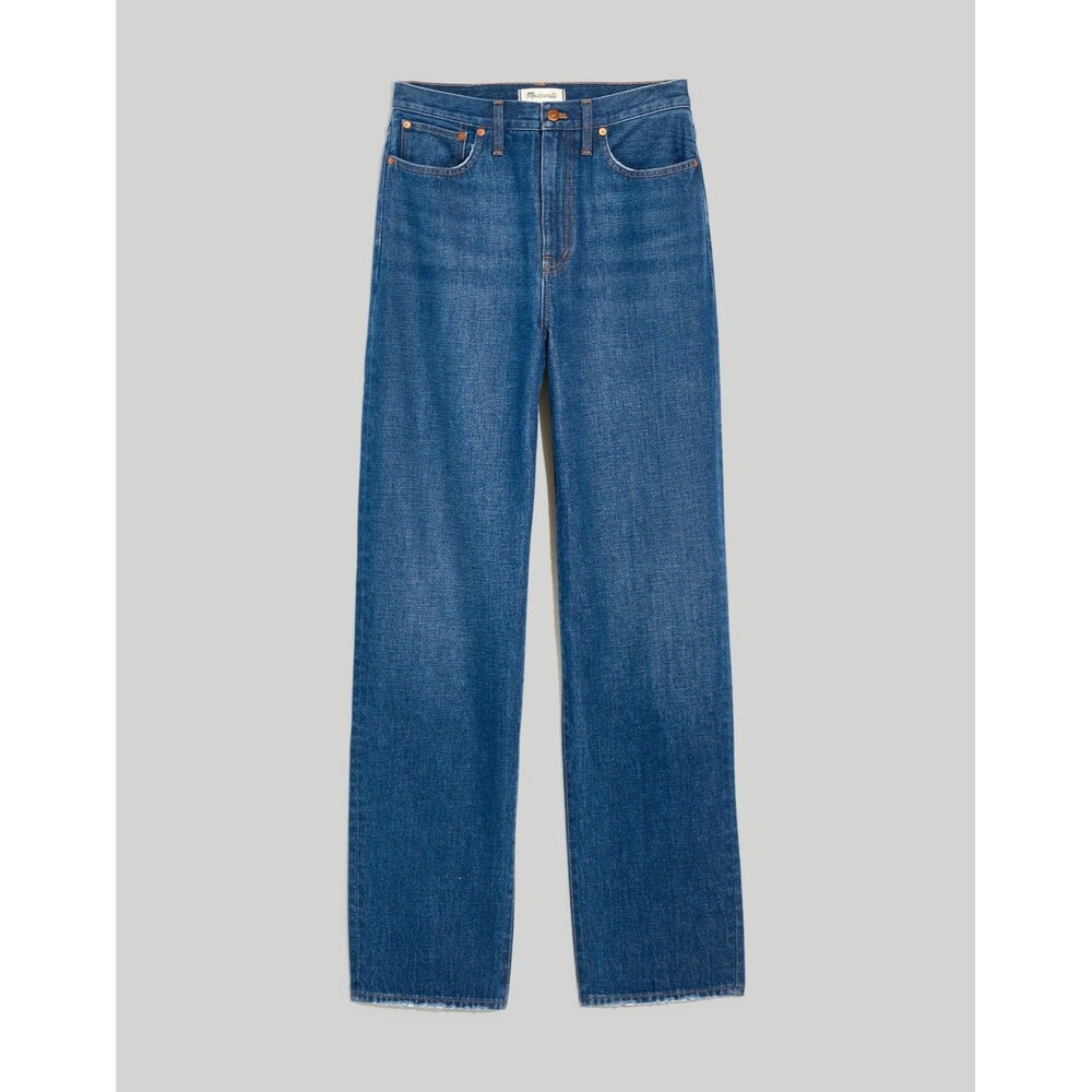 Madewell Baggy Straight Jeans in Dark Worn Indigo Wash Size 25 X 31.5 NWT